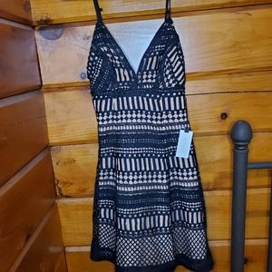 NWT Sexy Nude and Black Mini Dress